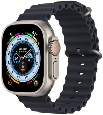 Apple Watch Ultra 49mm Titanium Case with Midnight Ocean Band (MQFK3) 32-017 фото
