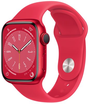 Apple Watch Series 8 GPS 41mm Product Red Aluminum Case with Sport Band (MNP73) 30-06 фото