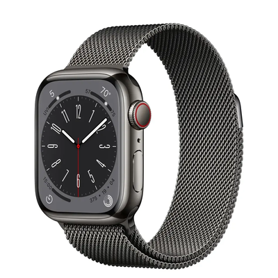 Apple Watch Series 8 GPS + Cellular 41mm Graphite Stainless Steel Case with Milanese Loop Graphite (MNJL3, MNJM3) 30-010 фото