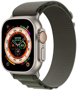 Apple Watch Ultra 49mm Titanium Case with Green Alpine Loop Small (MNHJ3) 32-06 фото