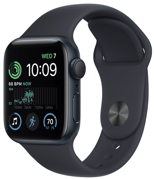 Apple Watch SE 2022 GPS + Cellular 40mm Midnight Aluminum Case with Midnight Sport Band - Regular (MNPL3) 31-06 фото